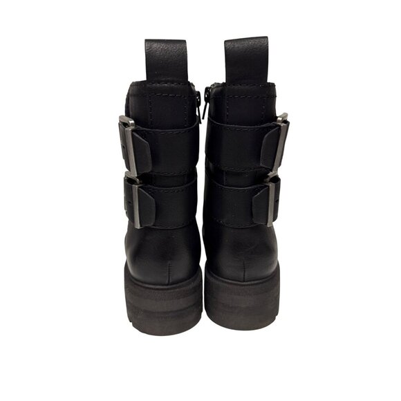 NEW Lucky Brand Women's Boots Candre Motorcycle Black Buckle Cycle Grunge 6.5 - Picture 5 of 11